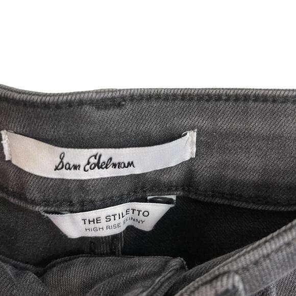 Sam Edelman Stiletto High Rise Skinny Frayed Hem Jeans - Picture 3 of 8